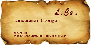 Landesman Csongor névjegykártya